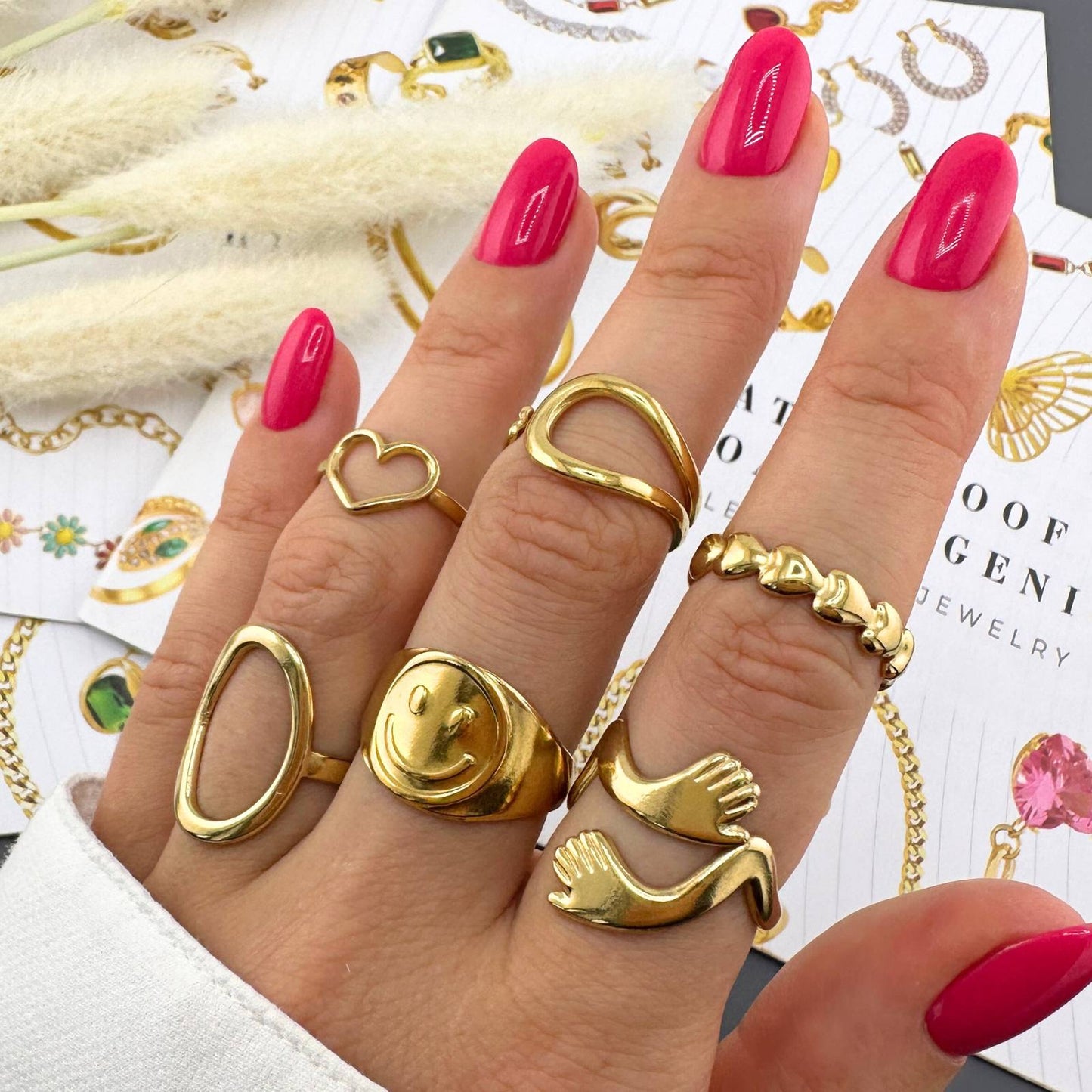 18K gold plated Stainless steel finger ring
