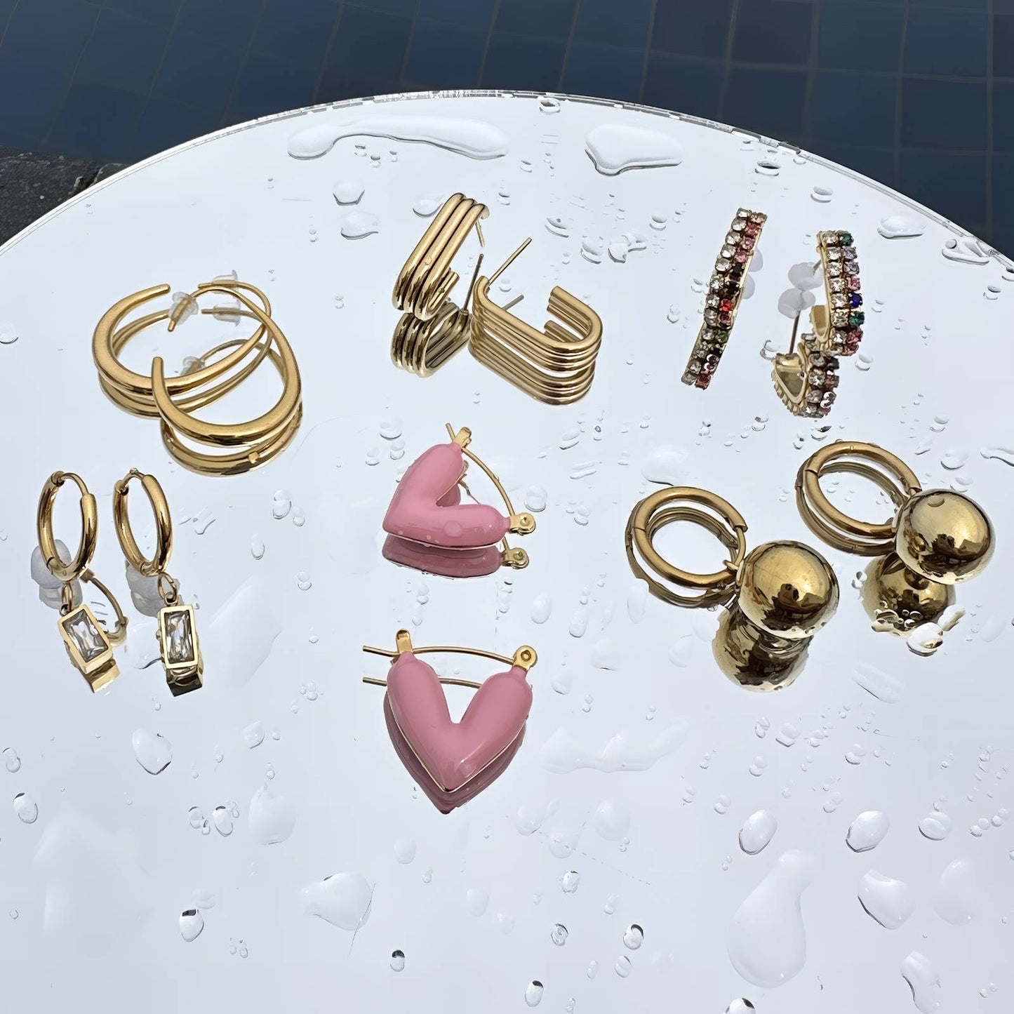 18K gold plated Stainless steel earrings