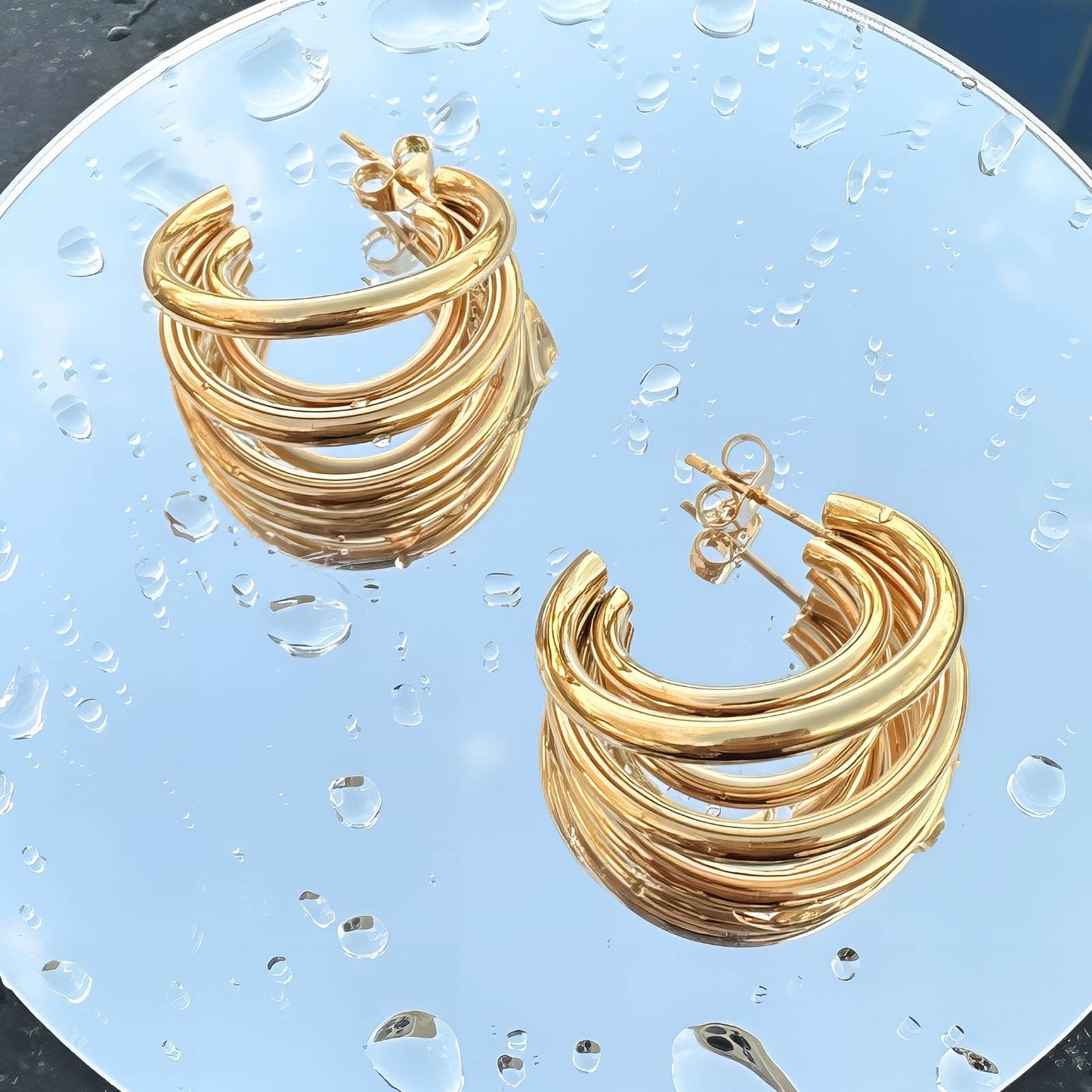 18K gold plated Stainless steel earrings