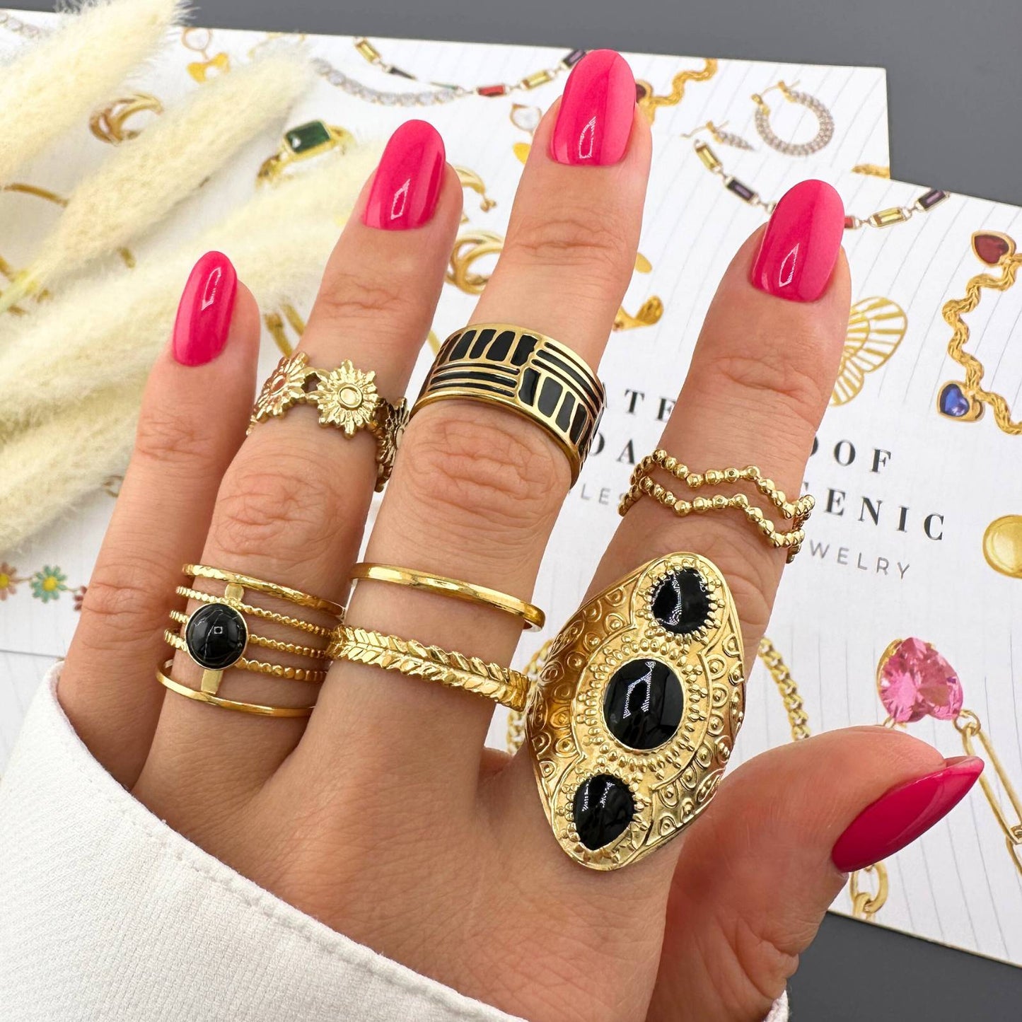 18K gold plated Stainless steel finger ring