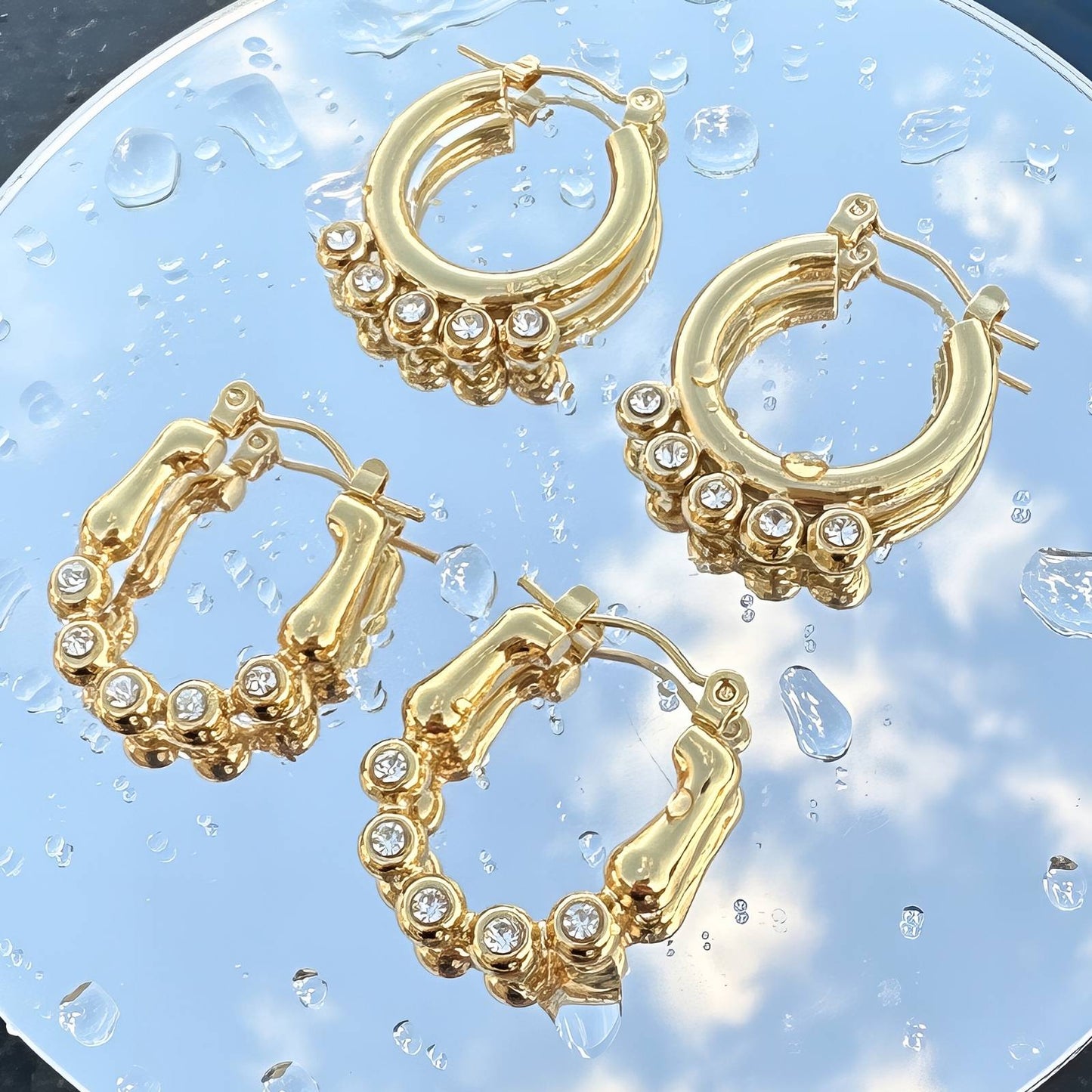 18K gold plated Stainless steel earrings