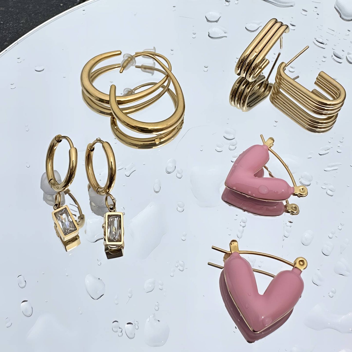 18K gold plated Stainless steel earrings
