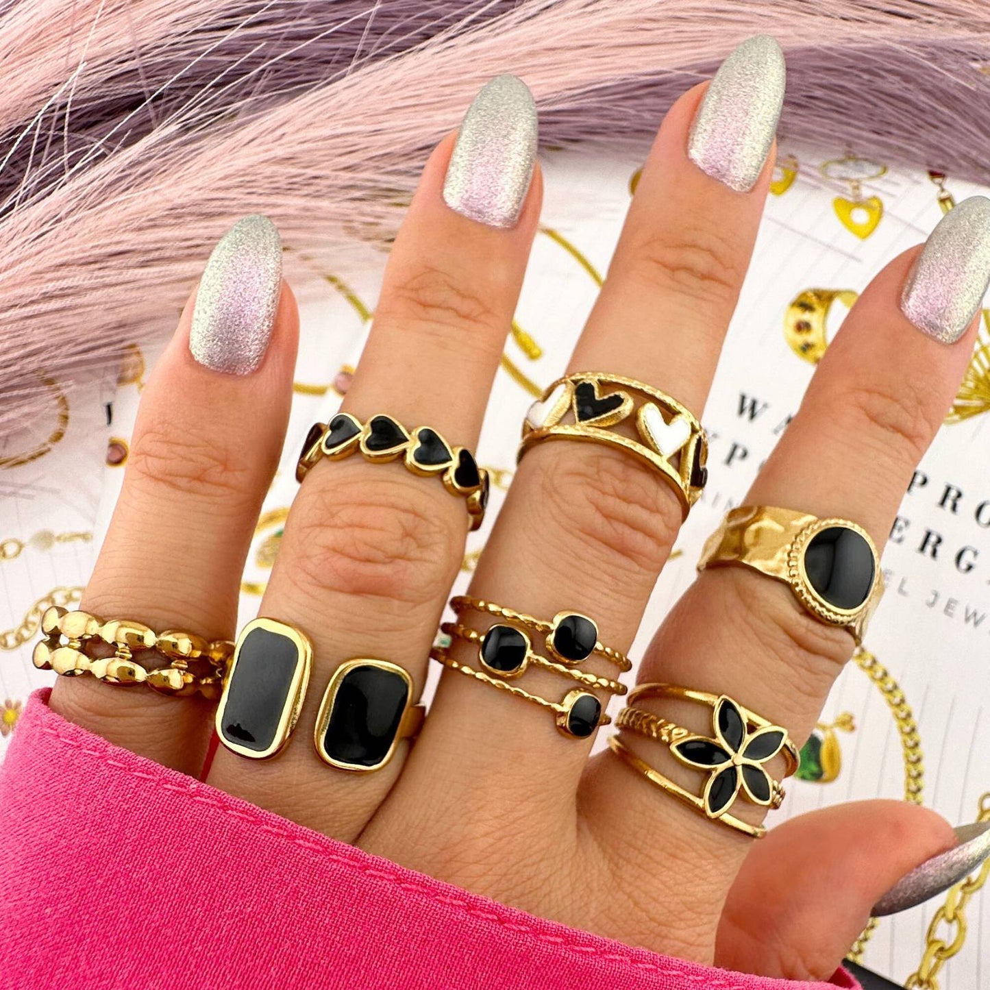 18K gold plated Stainless steel finger ring