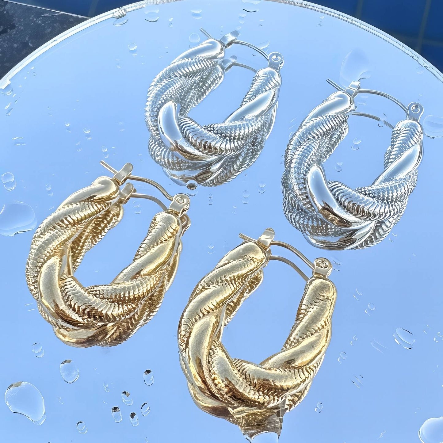 18K gold plated Stainless steel earrings