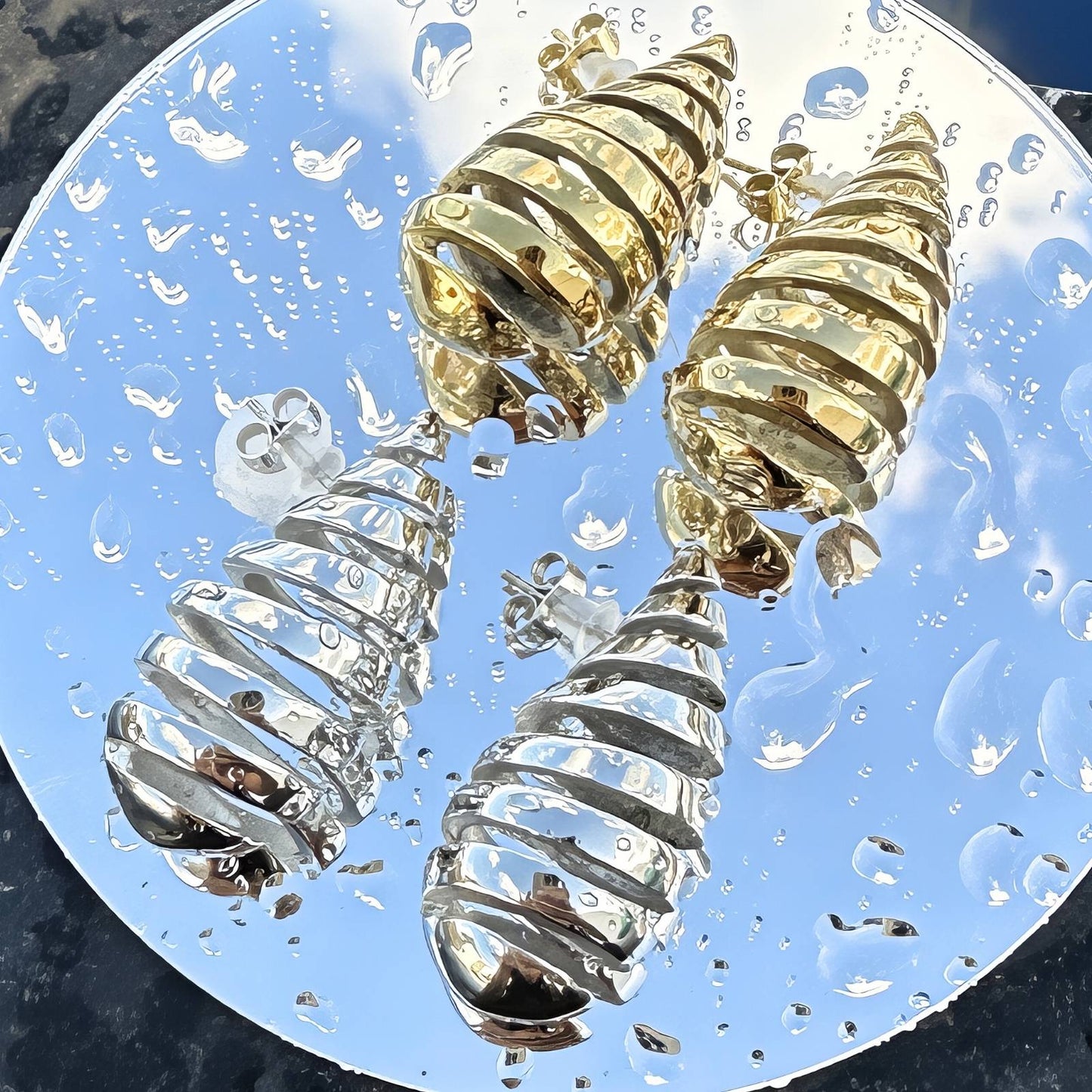 Stainless steel Teardrops earrings
