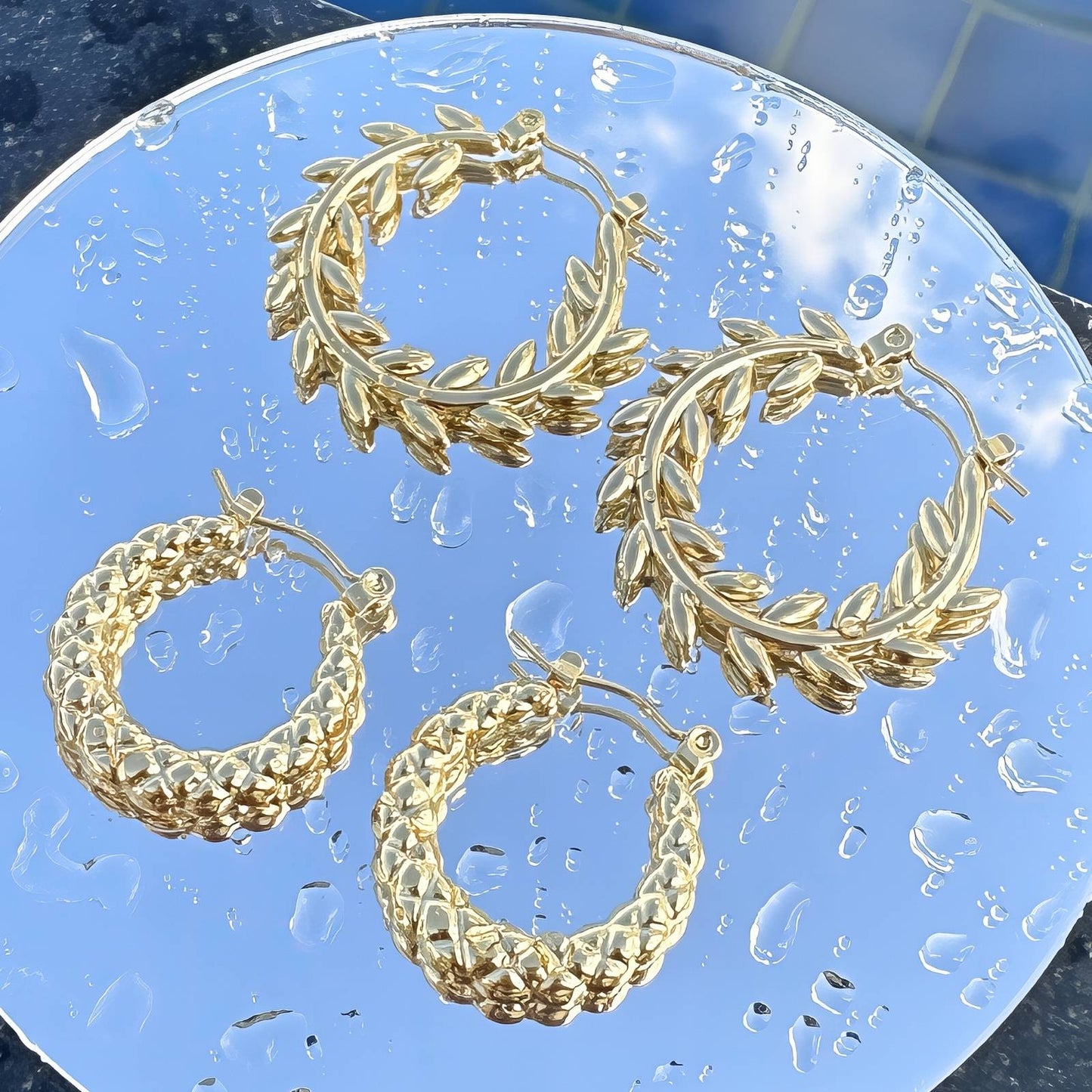 18K gold plated Stainless steel earrings