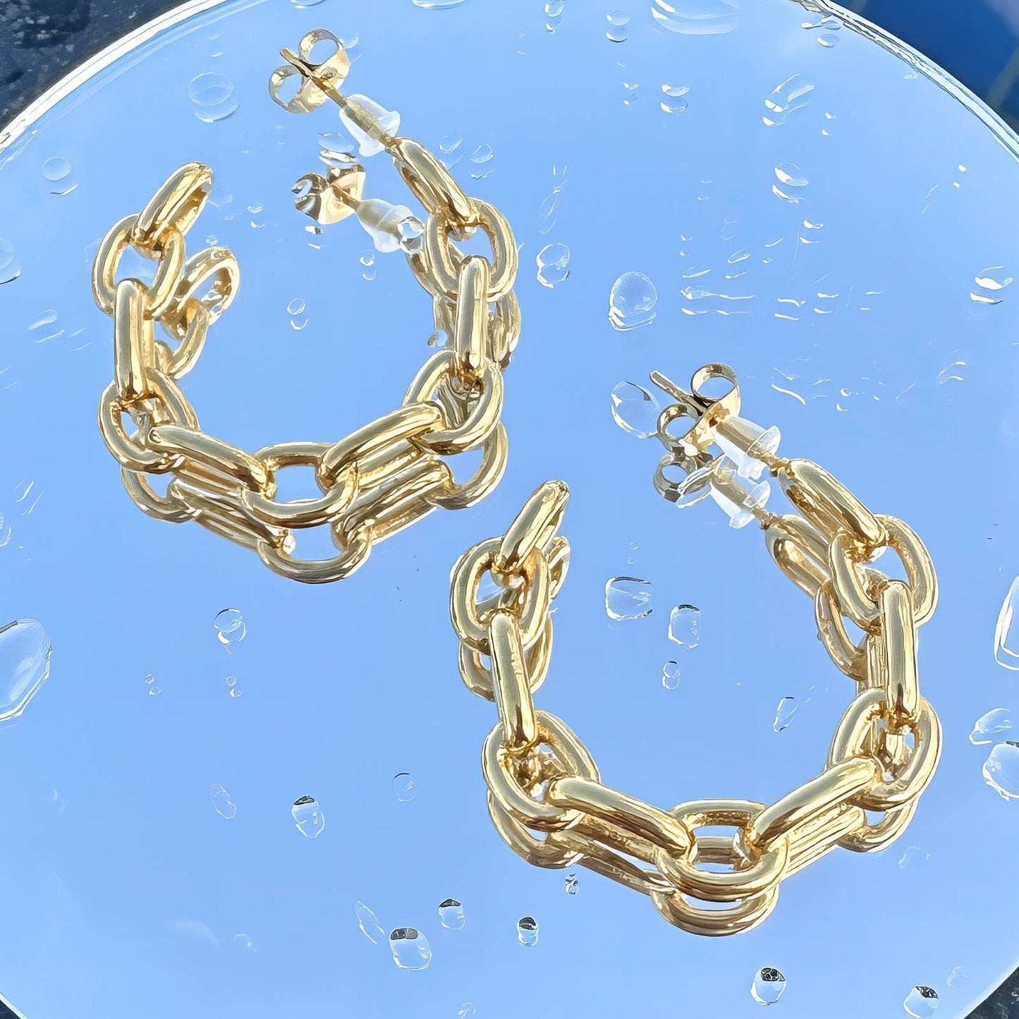 18K gold plated Stainless steel earrings