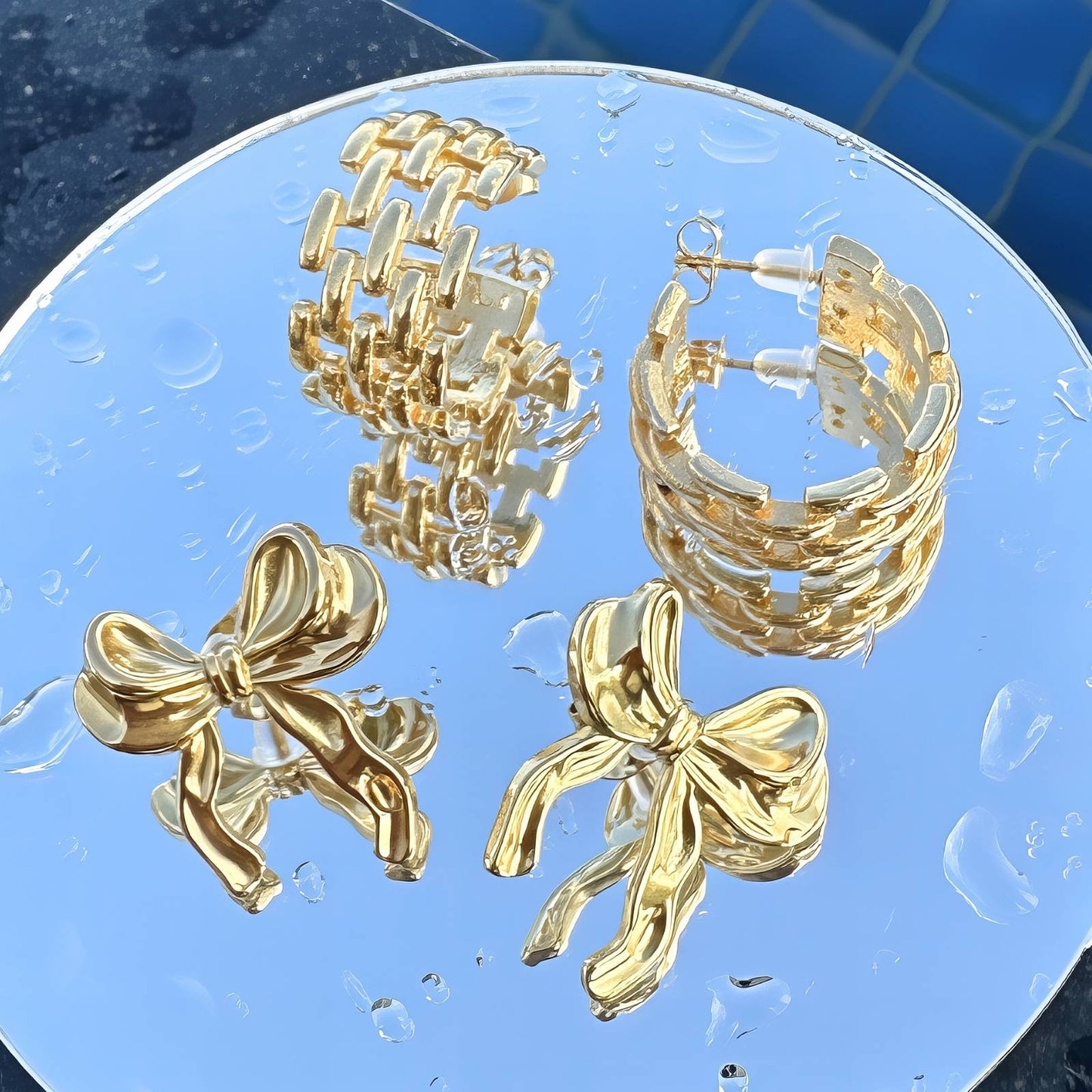 18K gold plated Stainless steel earrings