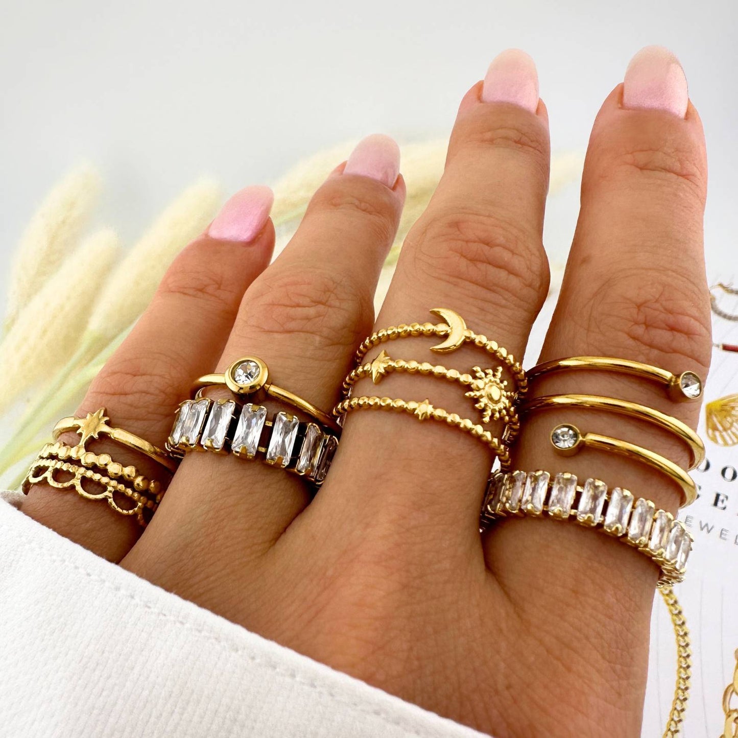 18K gold plated Stainless steel finger ring