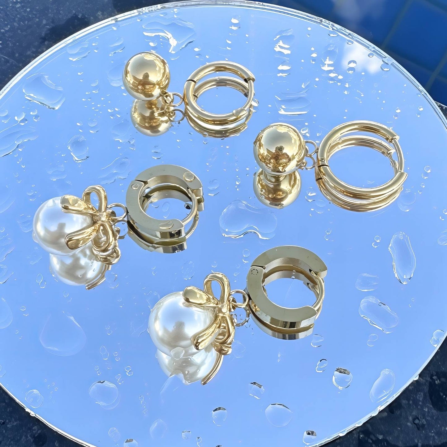 18K gold plated Stainless steel earrings
