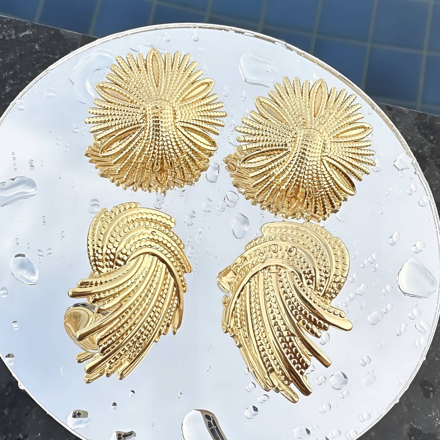 18K gold plated Stainless steel earrings