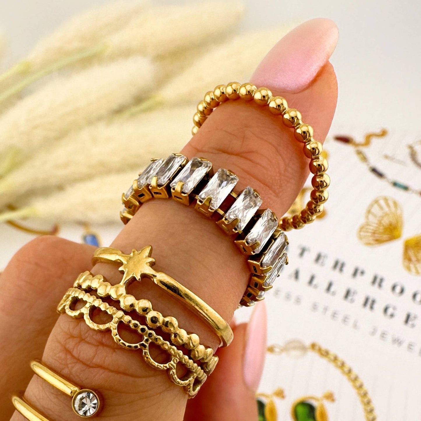 18K gold plated Stainless steel finger ring