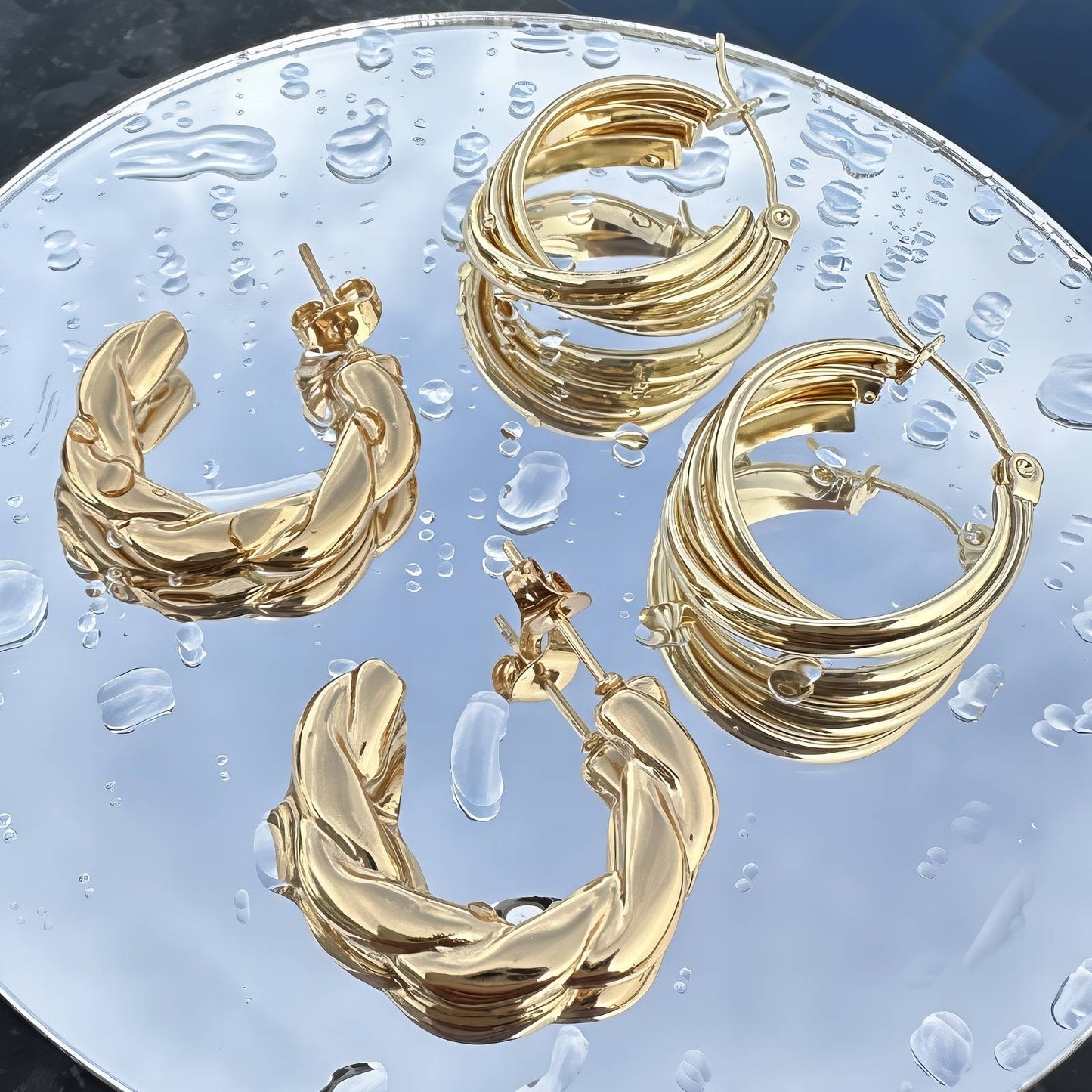 18K gold plated Stainless steel earrings