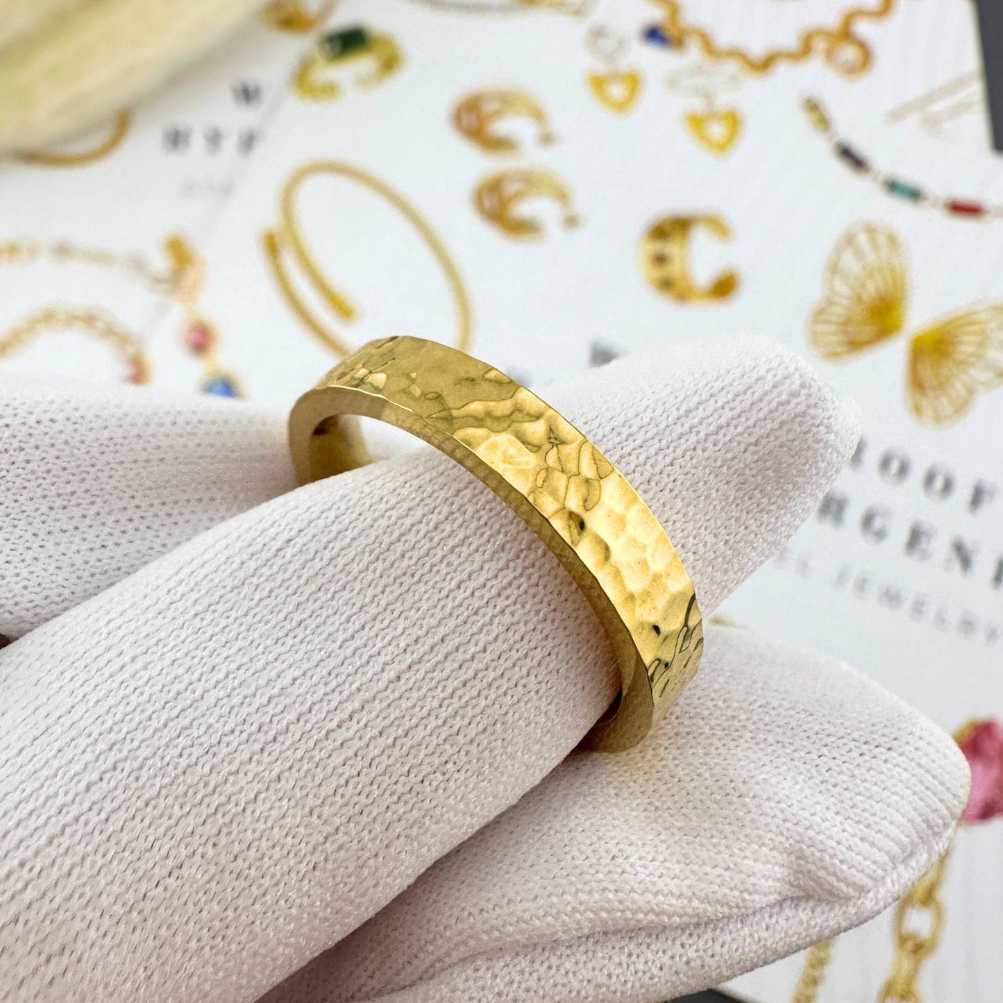 18K gold plated Stainless steel finger ring