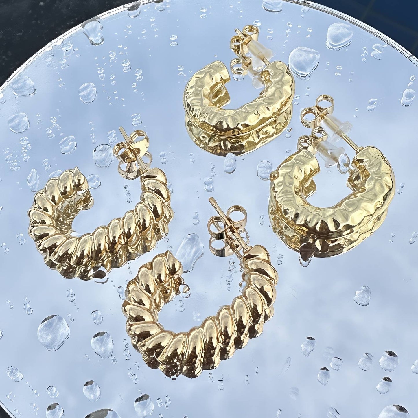 18K gold plated Stainless steel earrings