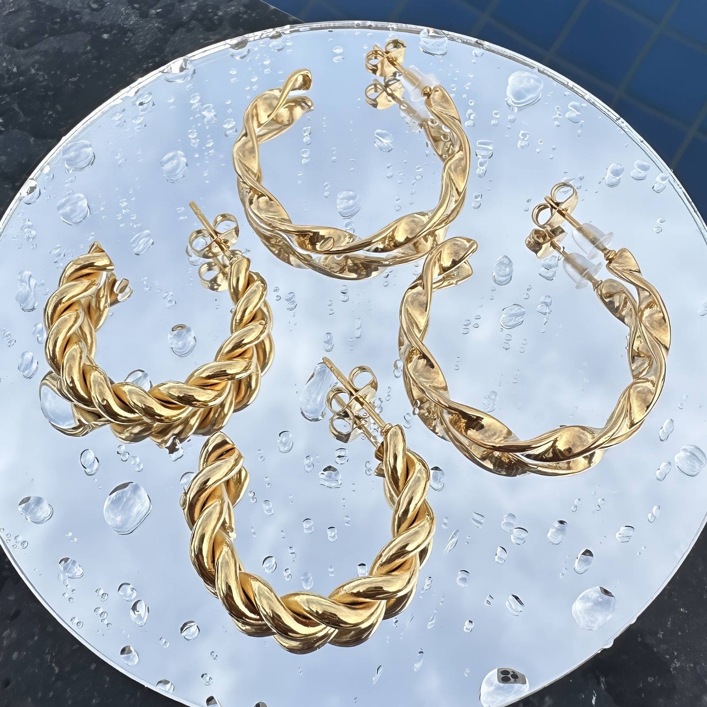 18K gold plated Stainless steel earrings
