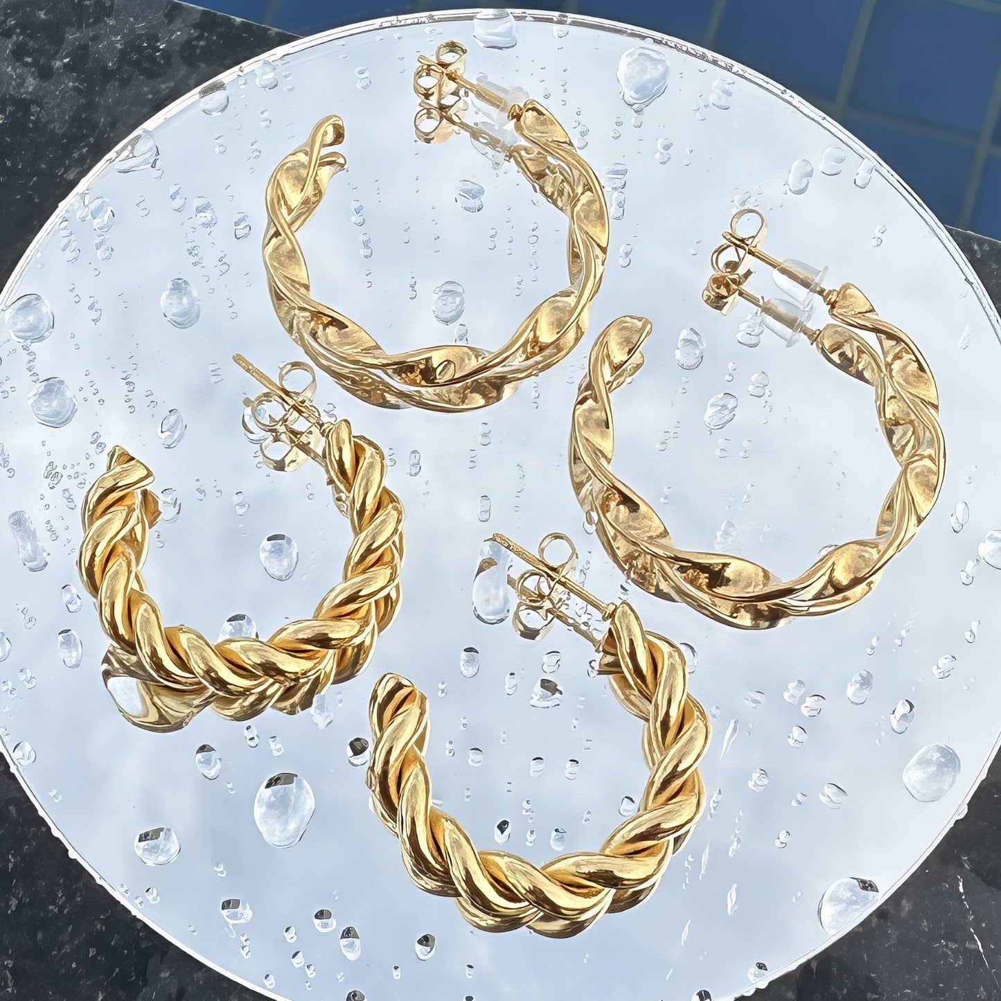 18K gold plated Stainless steel earrings