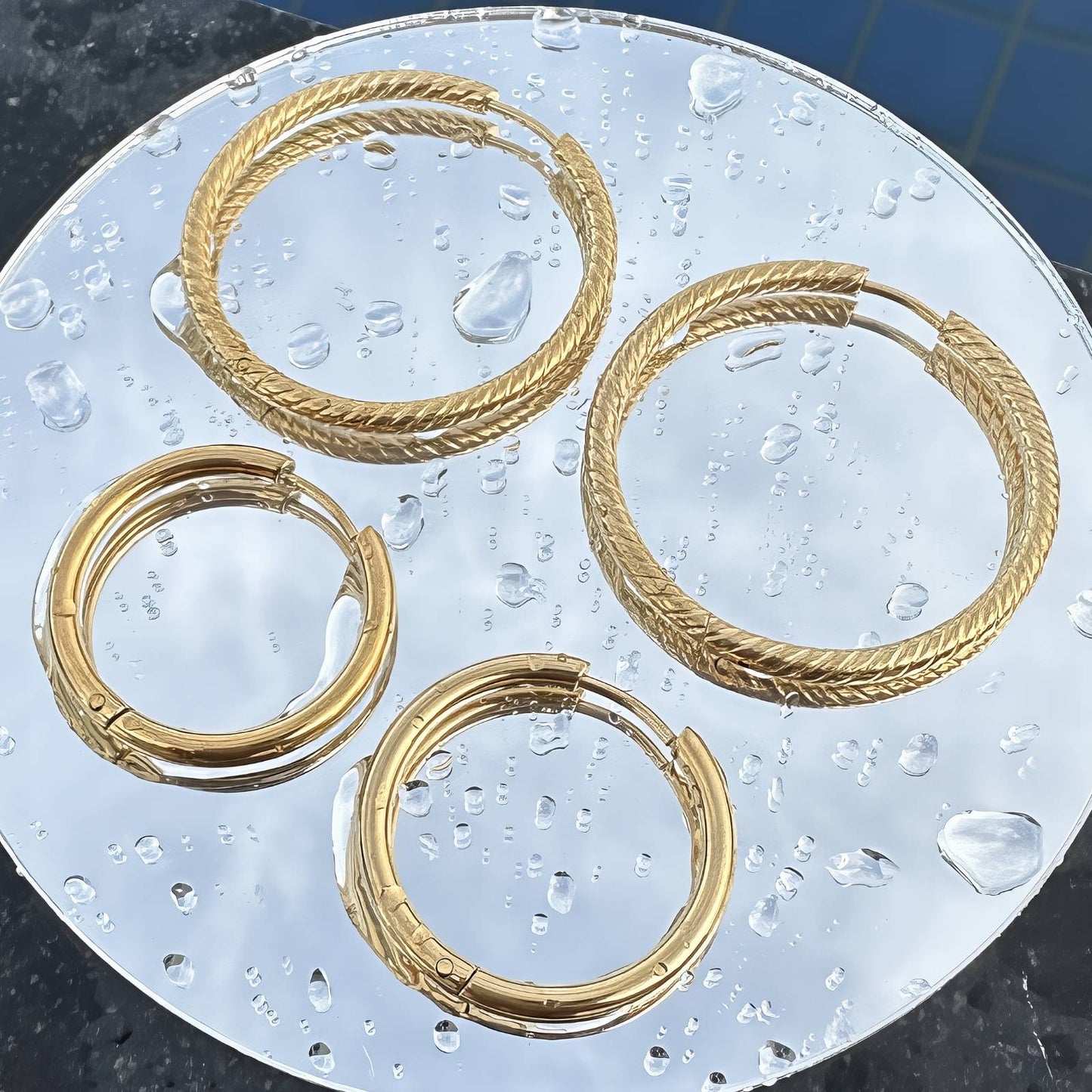 18K gold plated Stainless steel earrings