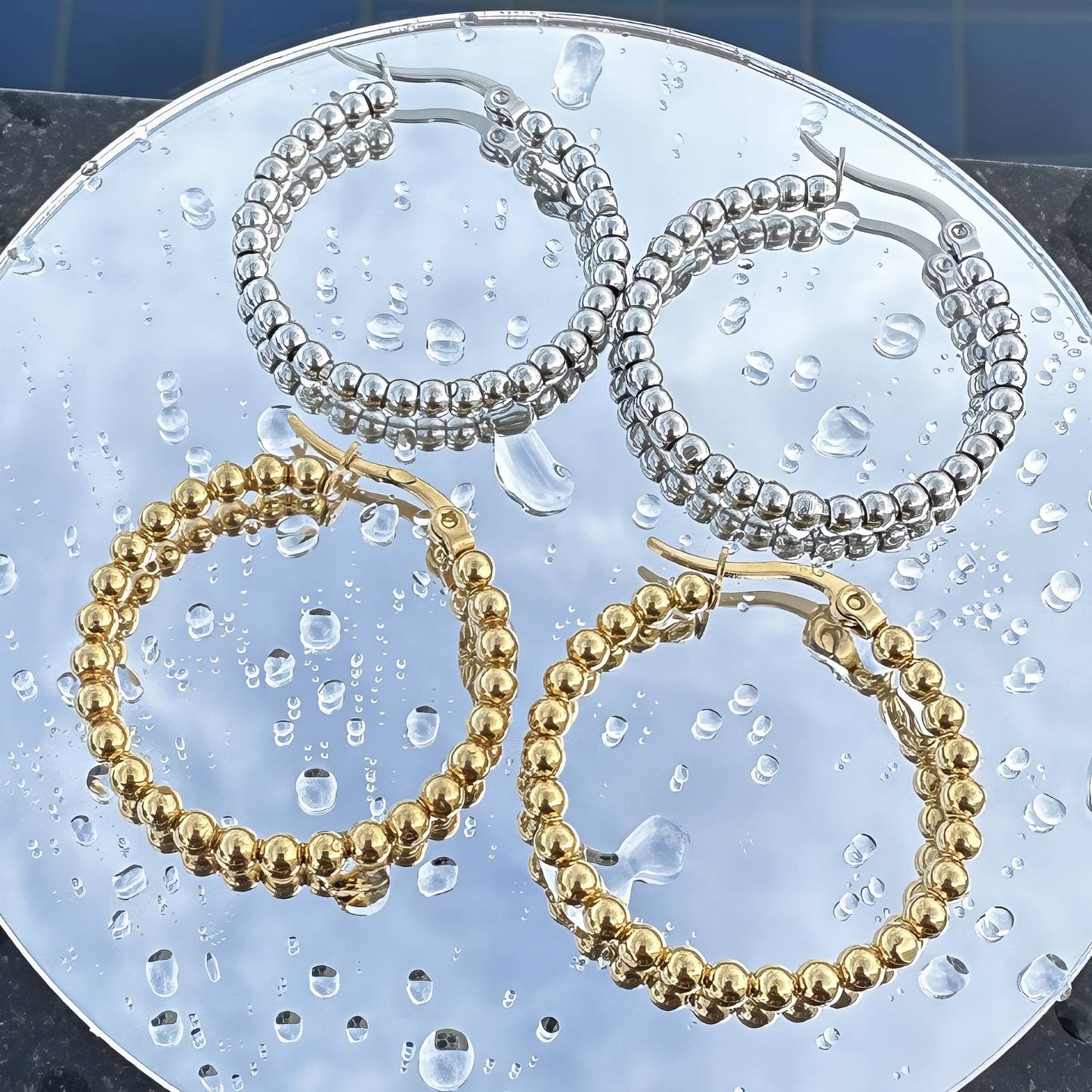 18K gold plated Stainless steel earrings