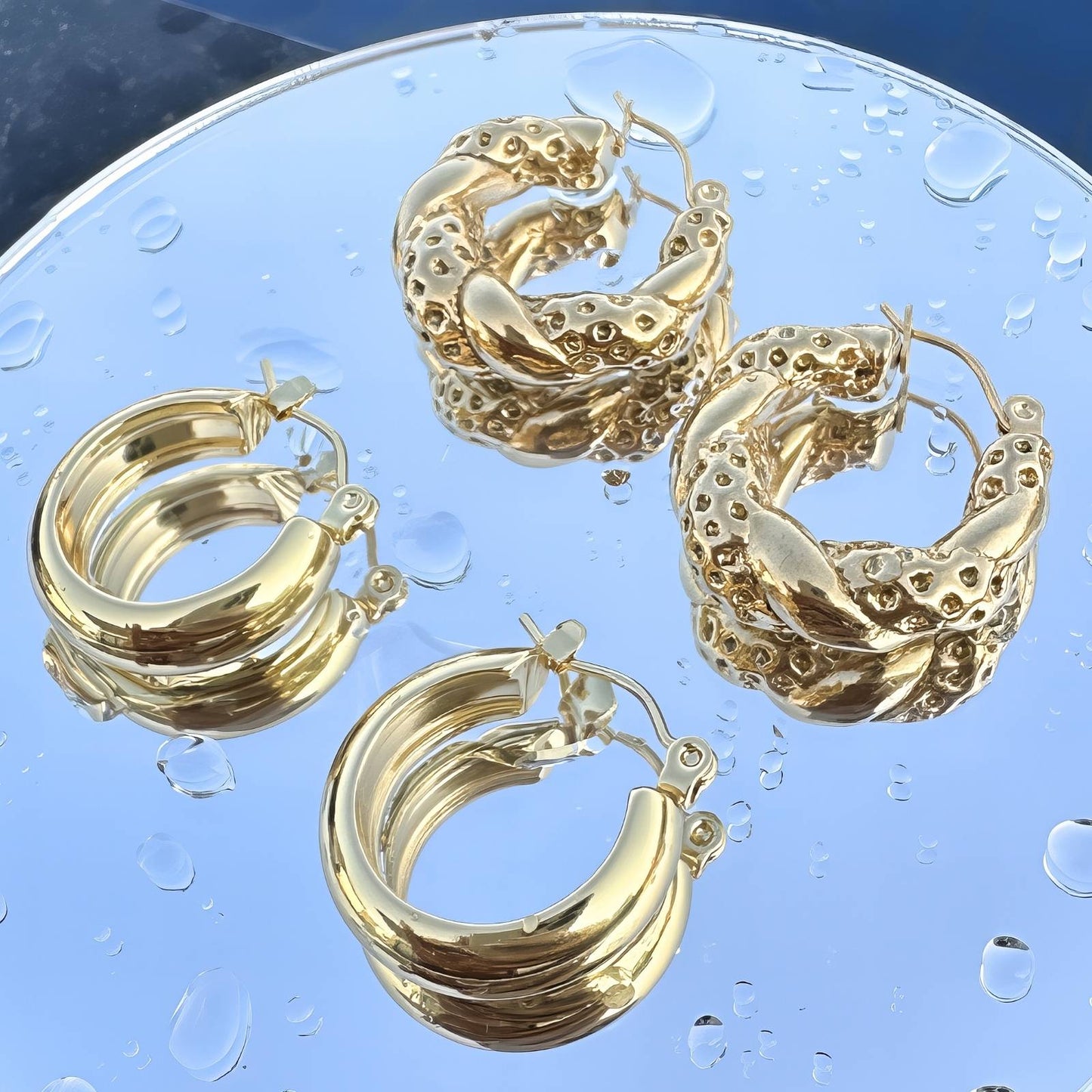 18K gold plated Stainless steel earrings