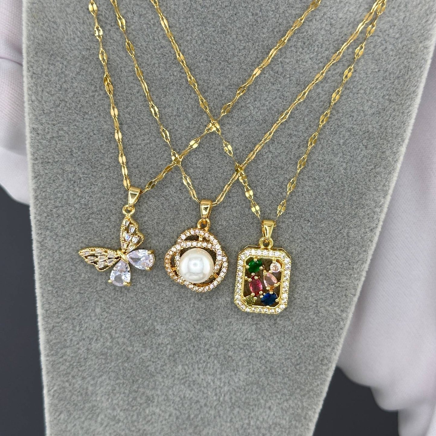 18K gold plated Stainless steel Butterfly necklace