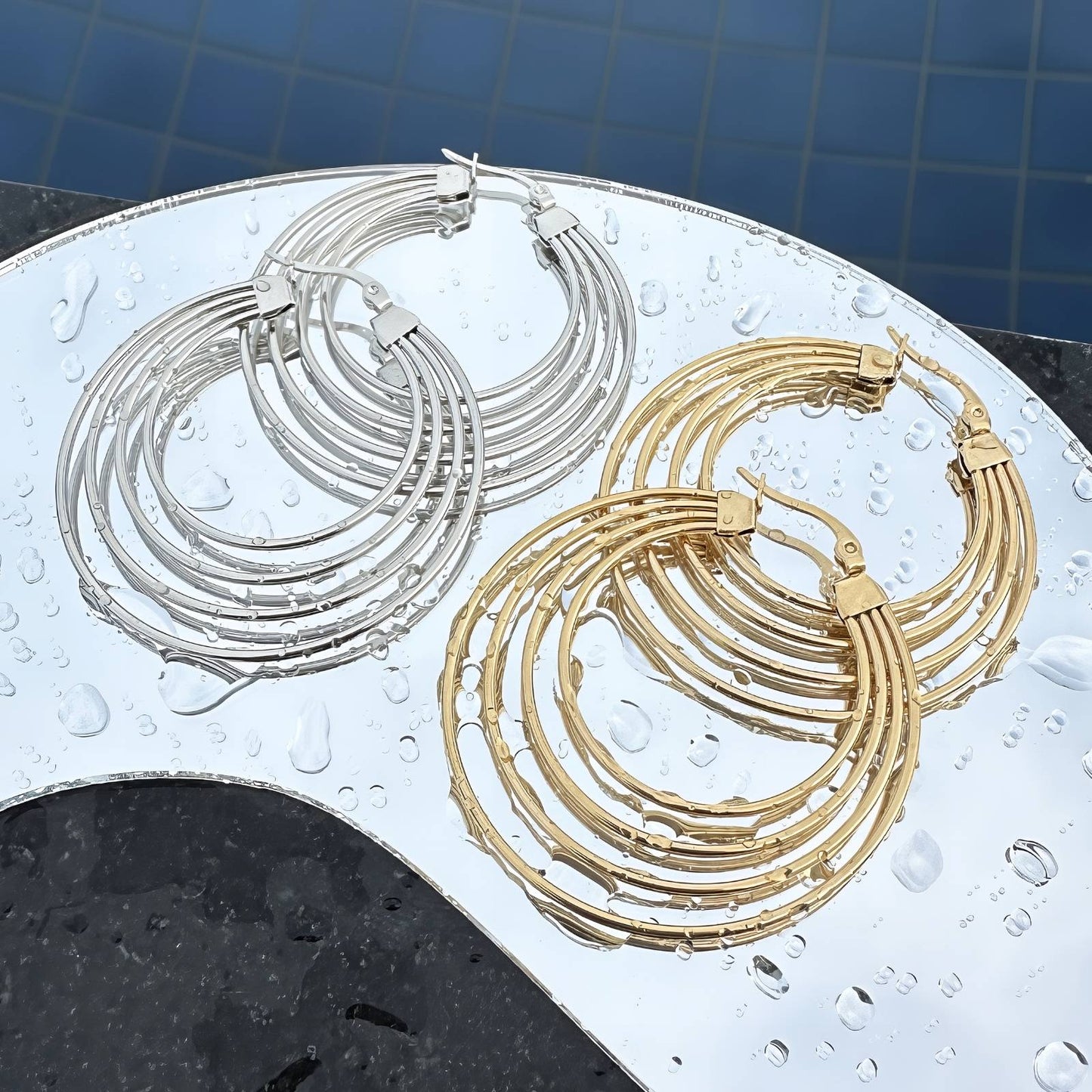 18K gold plated Stainless steel earrings