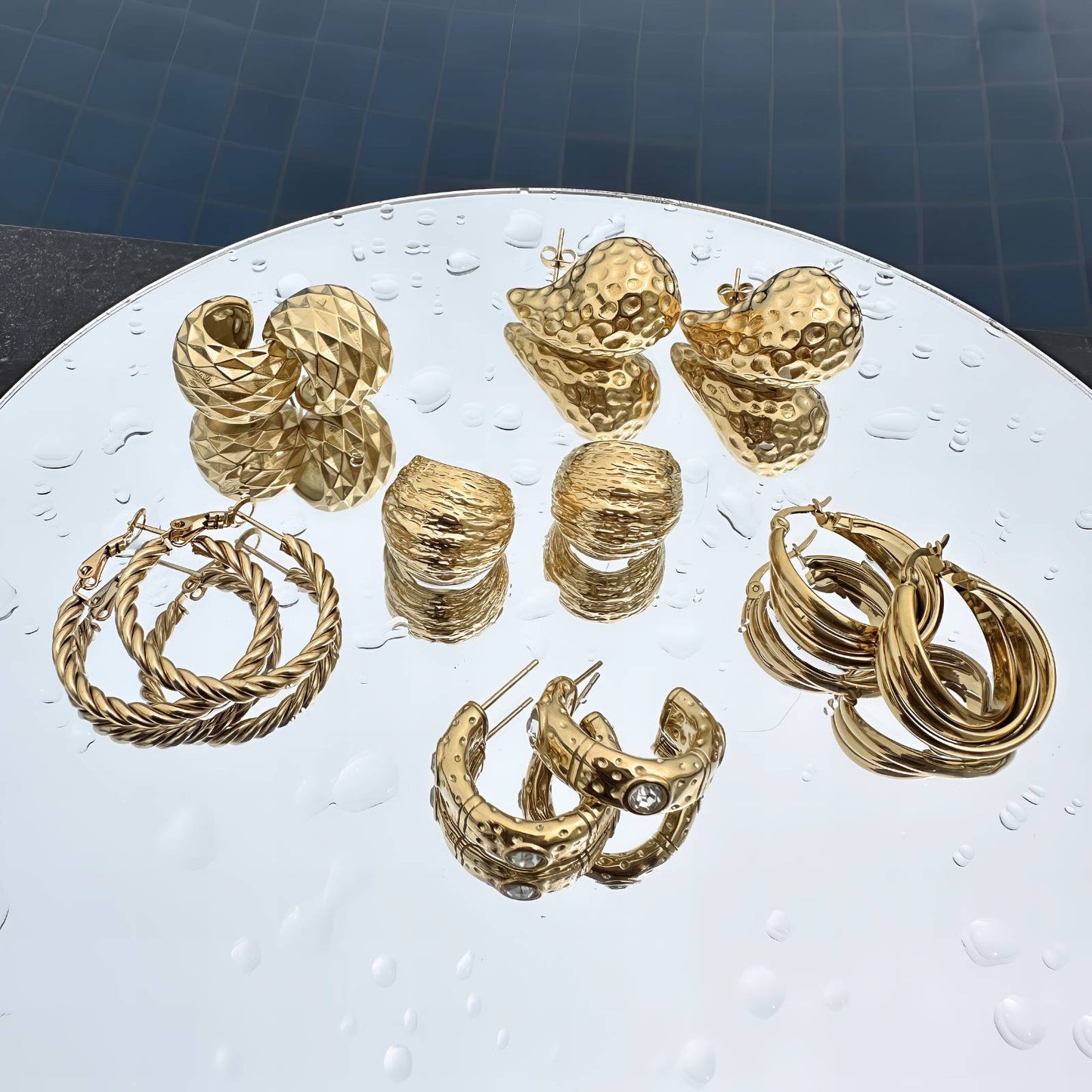 18K gold plated Stainless steel earrings
