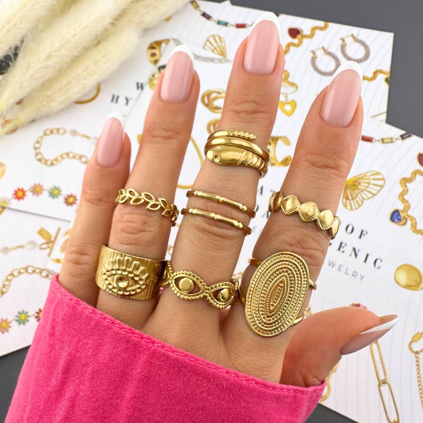 18K gold plated Stainless steel finger ring