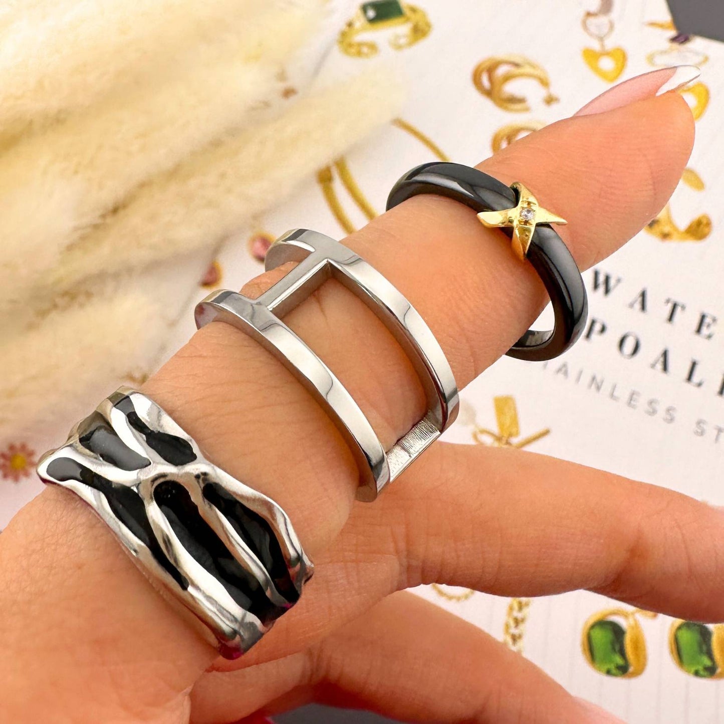 Stainless steel finger ring