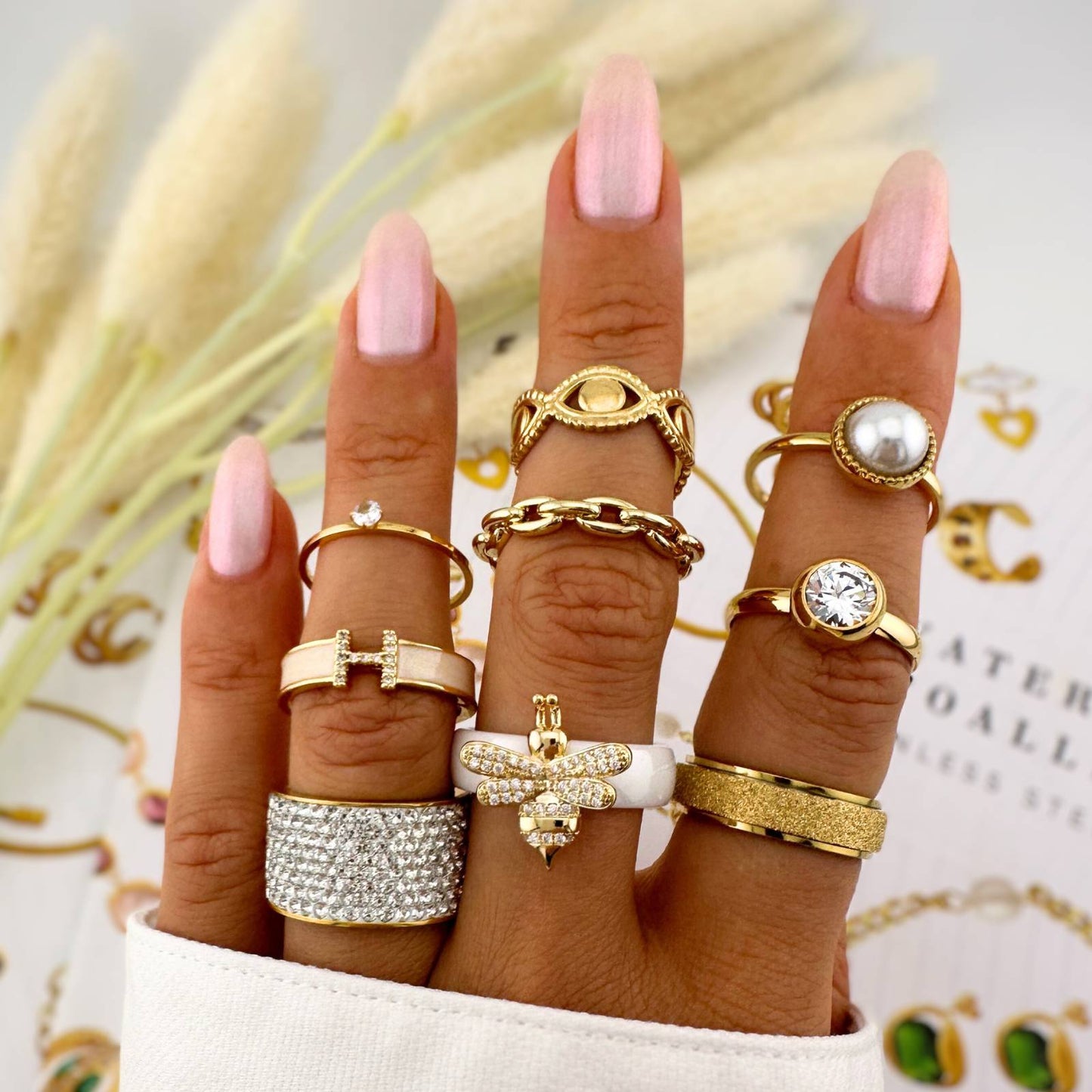 18K gold plated Stainless steel finger ring