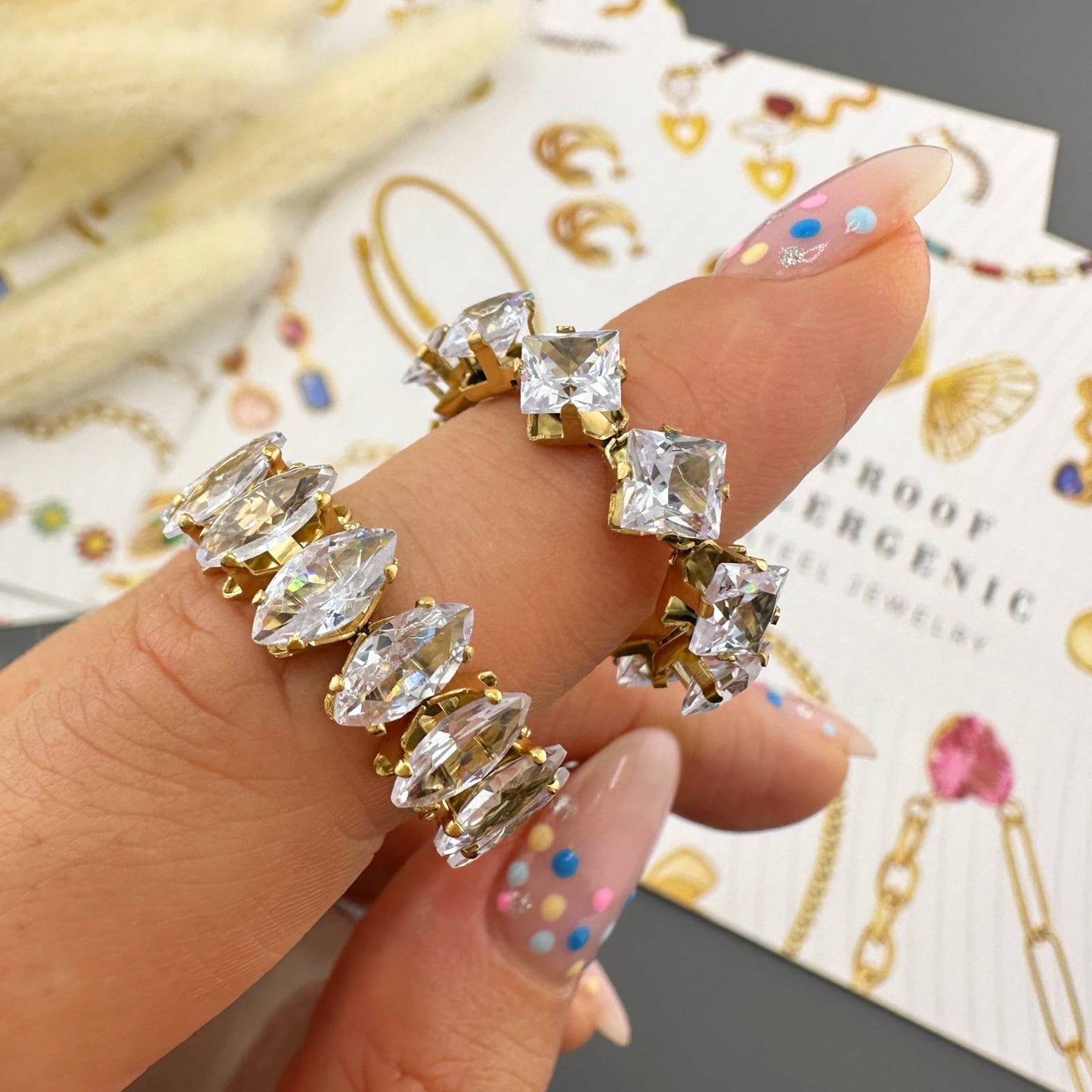 18K gold plated Stainless steel finger ring
