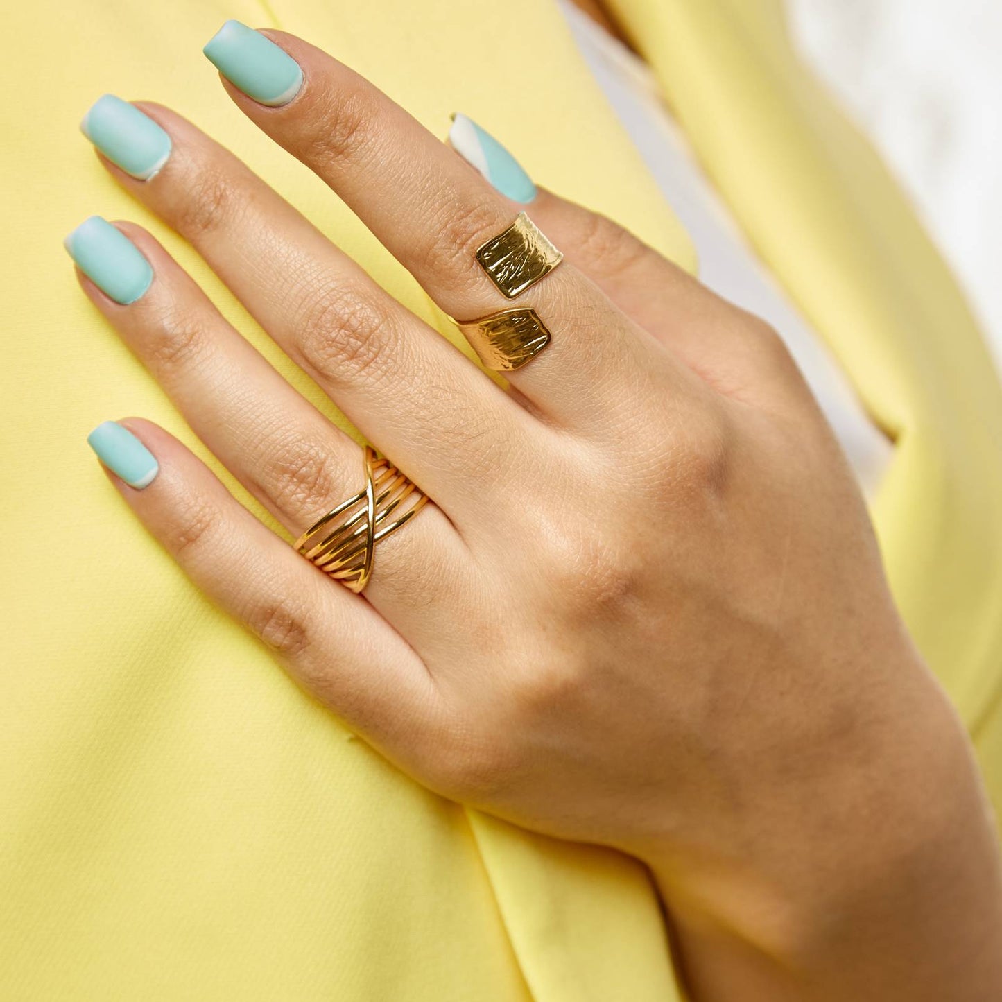 18K gold plated Stainless steel finger ring