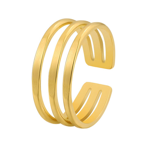 18K gold plated Stainless steel finger ring