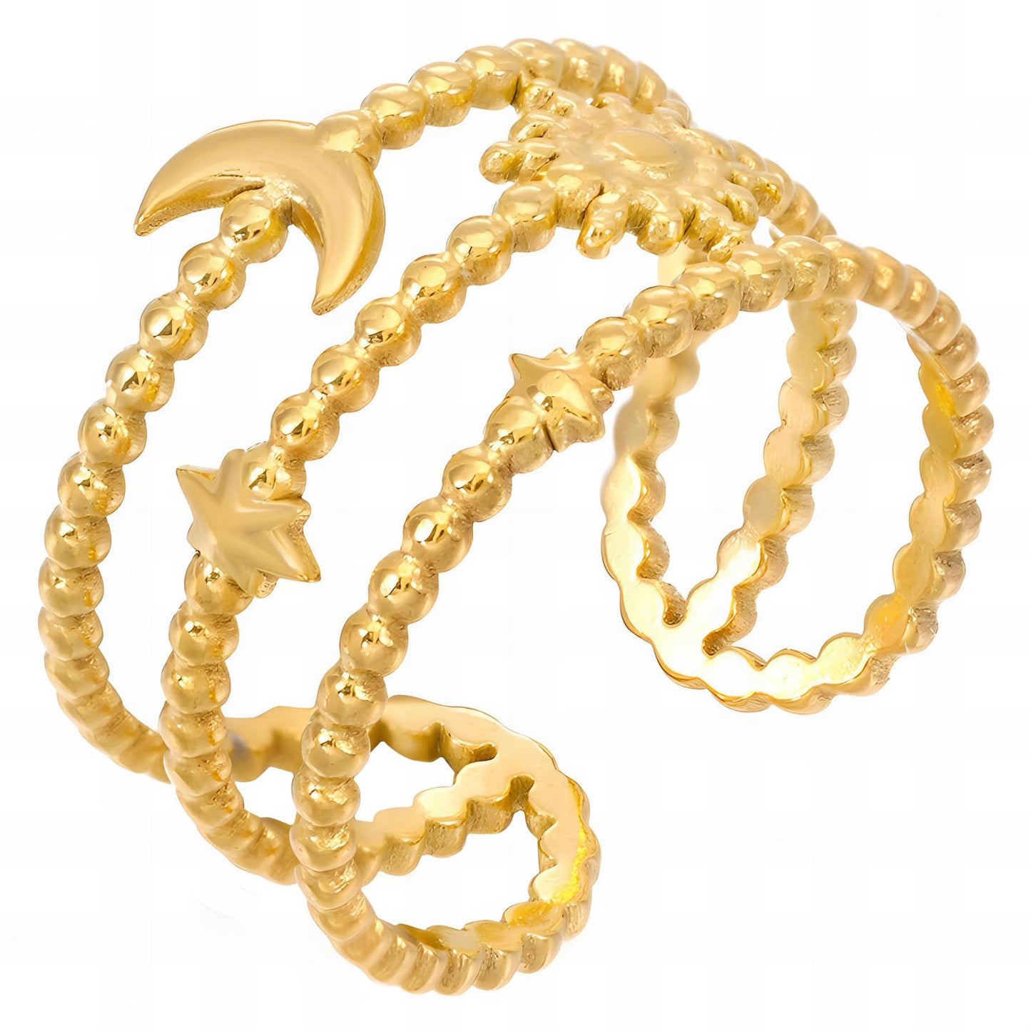 18K gold plated Stainless steel finger ring