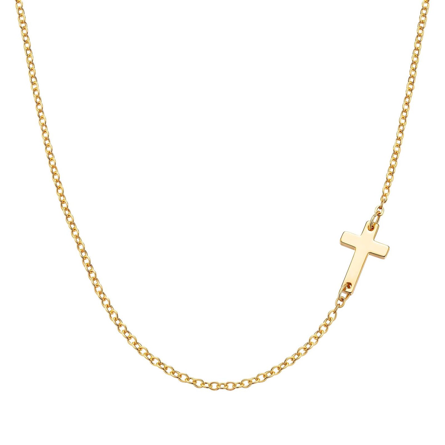 18K gold plated Stainless steel Crosses necklace
