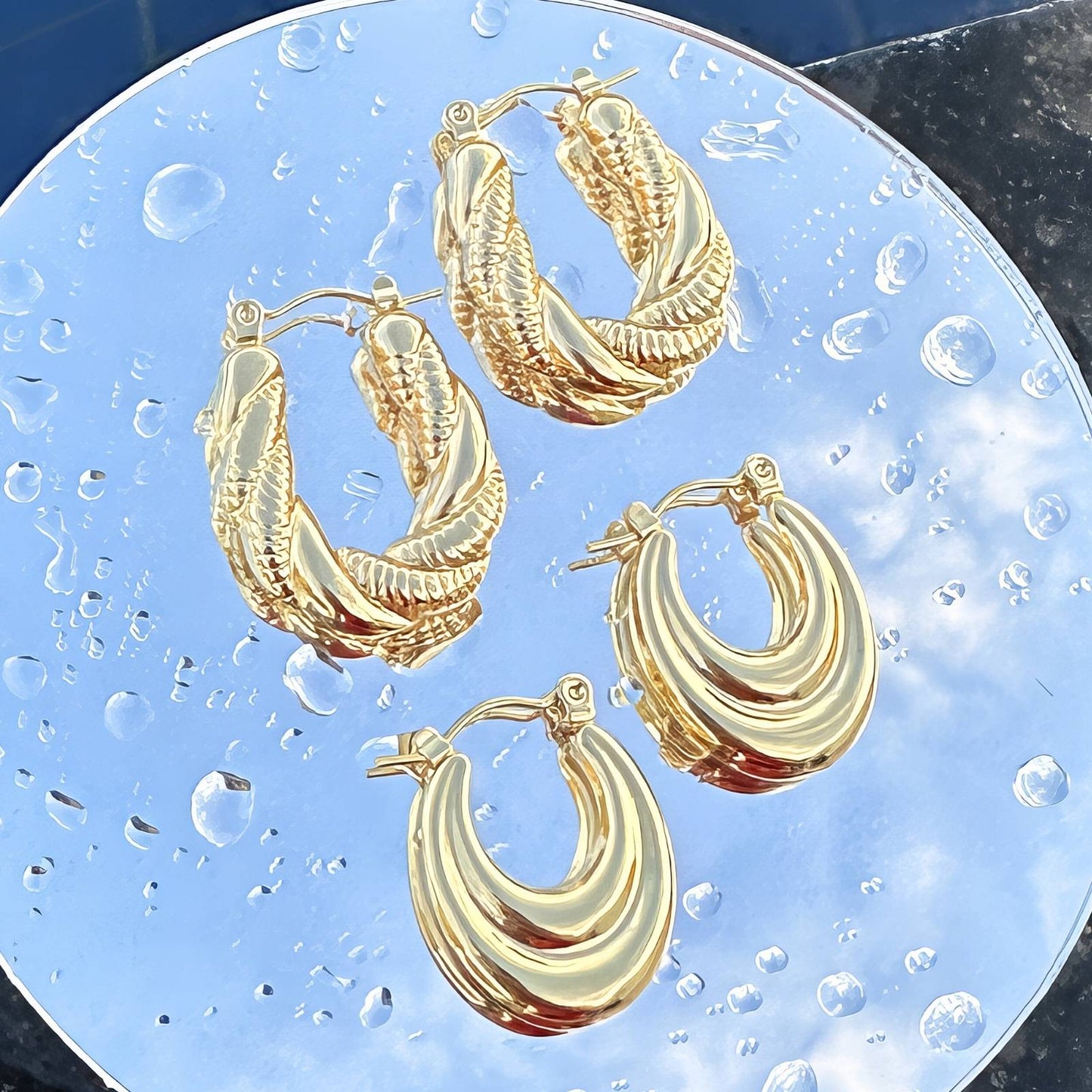 18K gold plated Stainless steel earrings