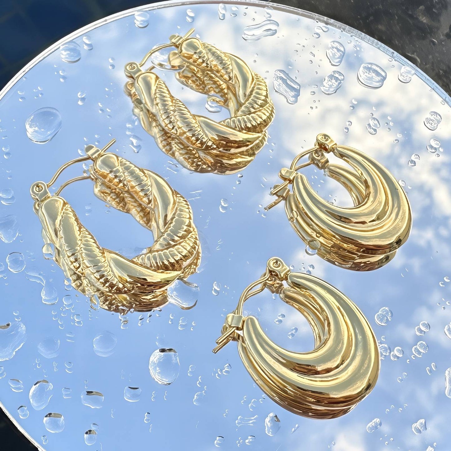 18K gold plated Stainless steel earrings