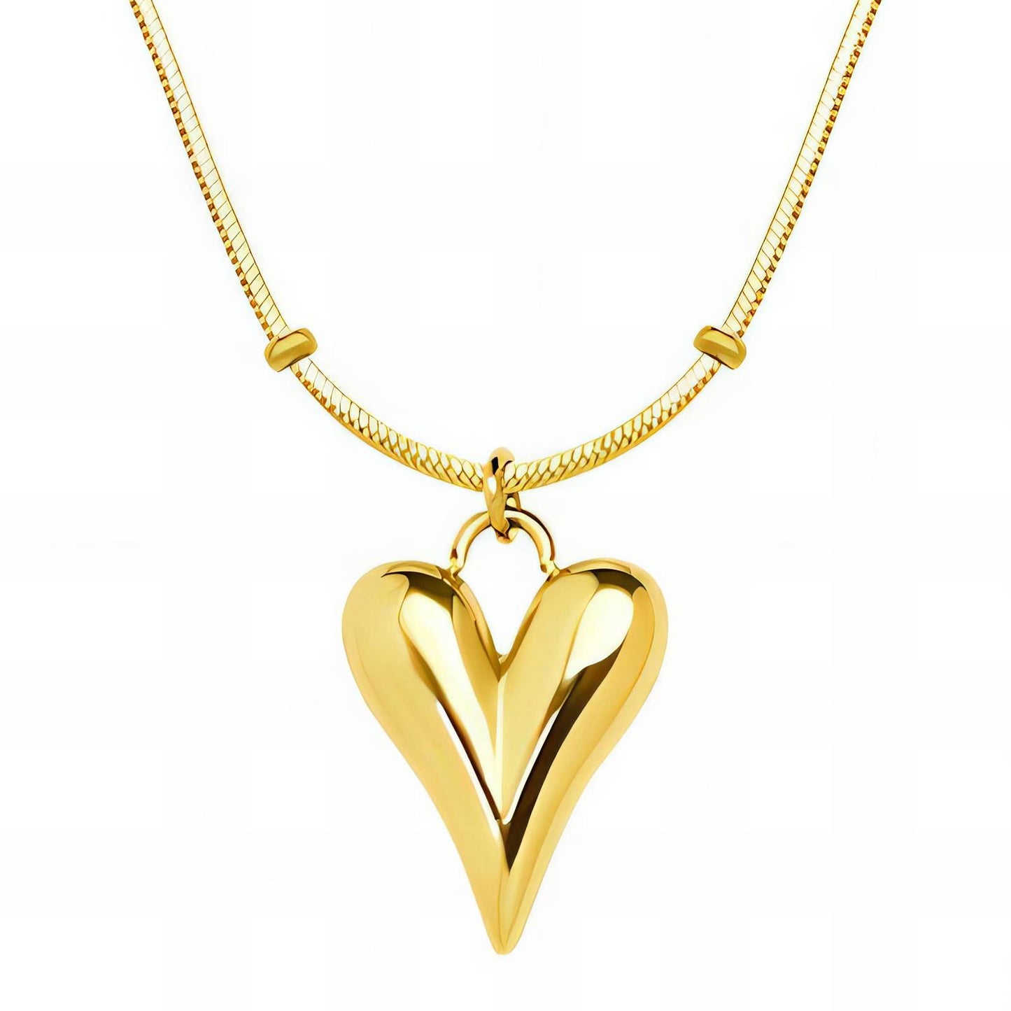 18K gold plated Stainless steel Hearts necklace