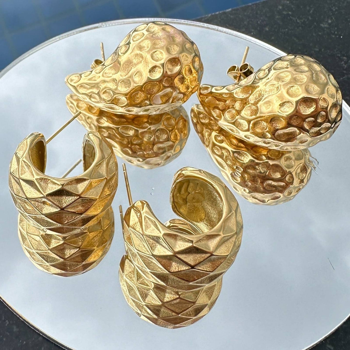 18K gold plated Stainless steel earrings
