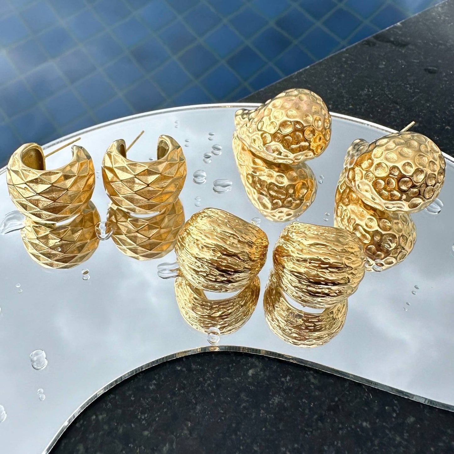 18K gold plated Stainless steel earrings