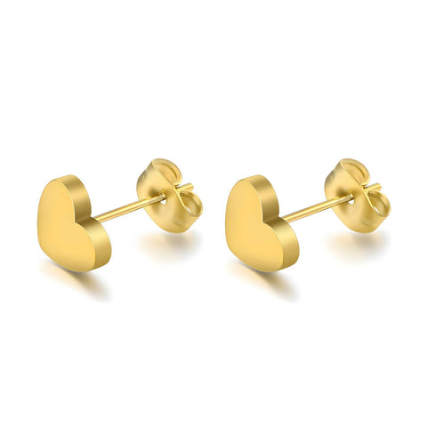 18K gold plated Stainless steel Hearts earrings
