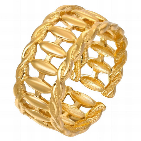 18K gold plated Stainless steel finger ring