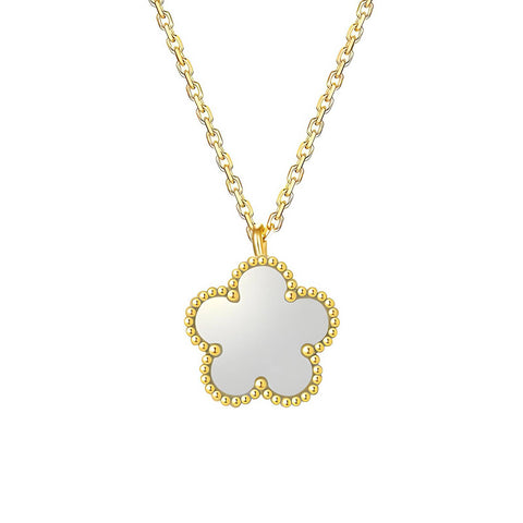 18K gold plated Stainless steel Flower necklace