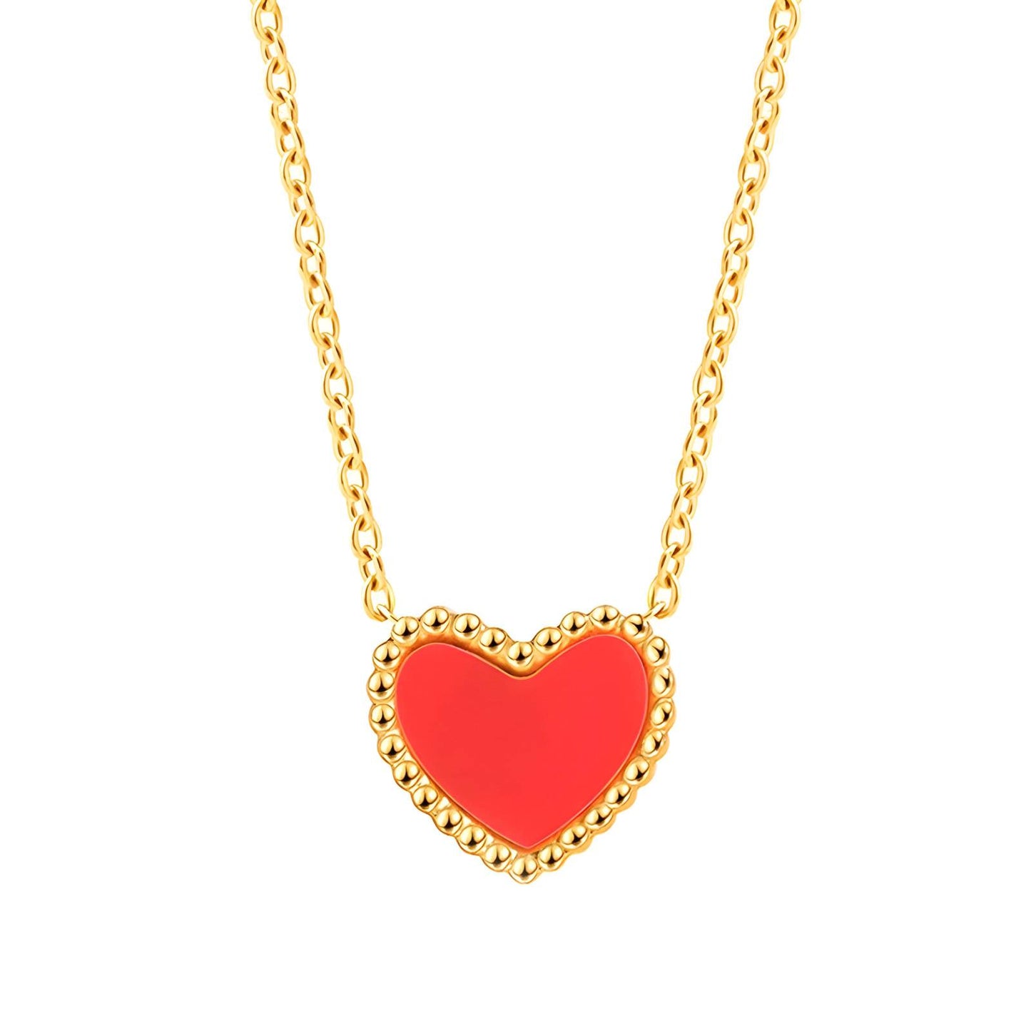 18K gold plated Stainless steel Hearts necklace