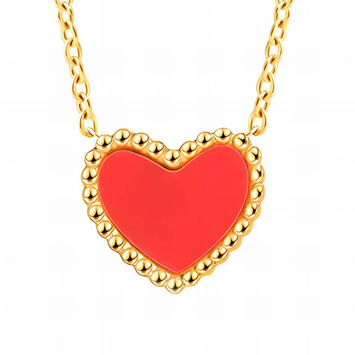 18K gold plated Stainless steel Hearts necklace