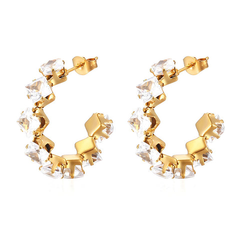 18K gold plated Stainless steel earrings