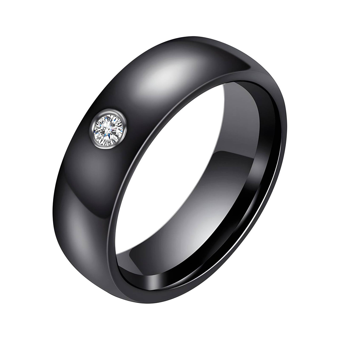Ceramic / 18K gold plated steel finger ring
