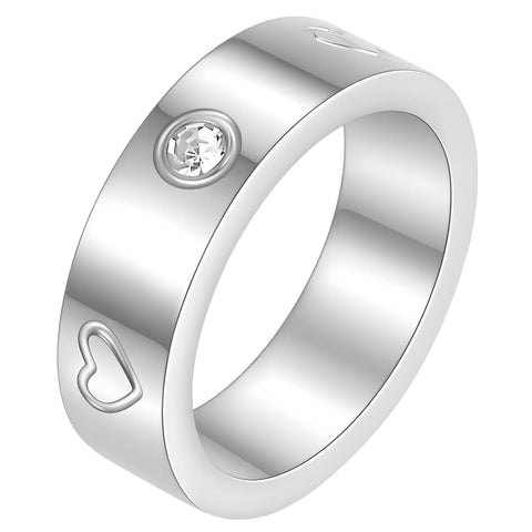 Stainless steel Hearts finger ring