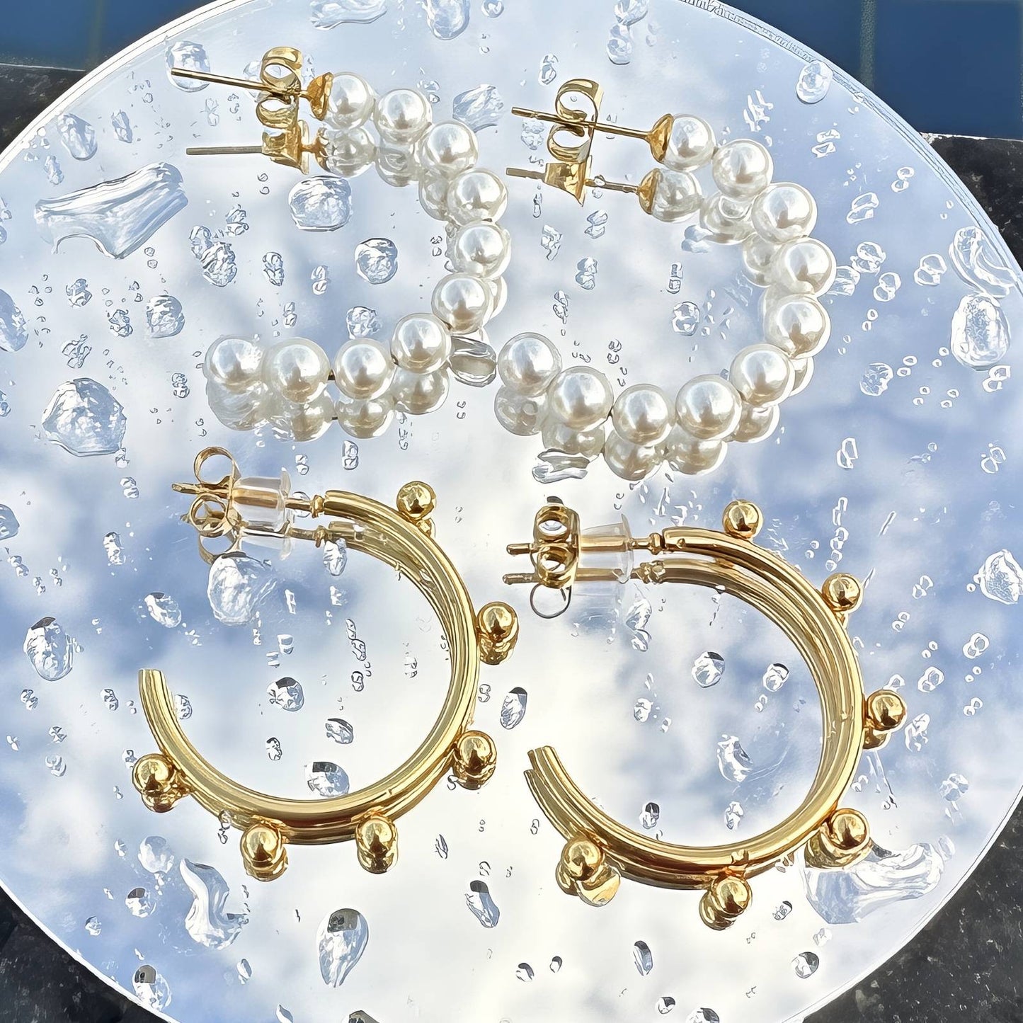 18K gold plated Stainless steel earrings