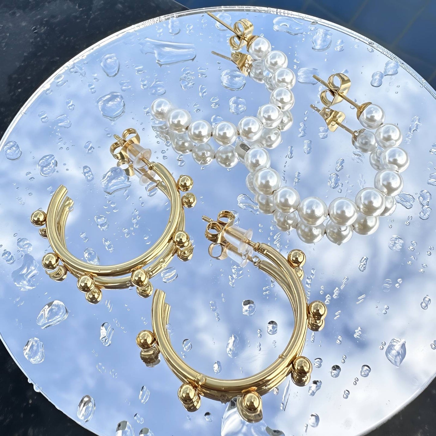 18K gold plated Stainless steel earrings